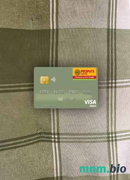 Sri Lanka People’s bank visa obciążyć card wygląd fotograficzny skan PSD + zdjęcie